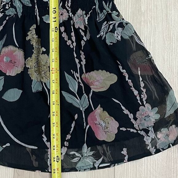 Wet Seal Vintage Black Floral Strapless Tube Mini Dress/ Long Tube Top SZ S Y2K - Picture 7 of 10